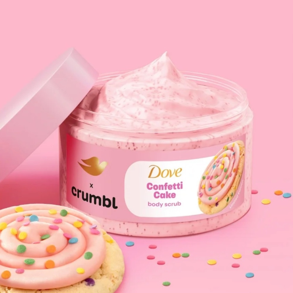 Final Price Drop New Dove Crumbl Body Scrub Confetti Cake